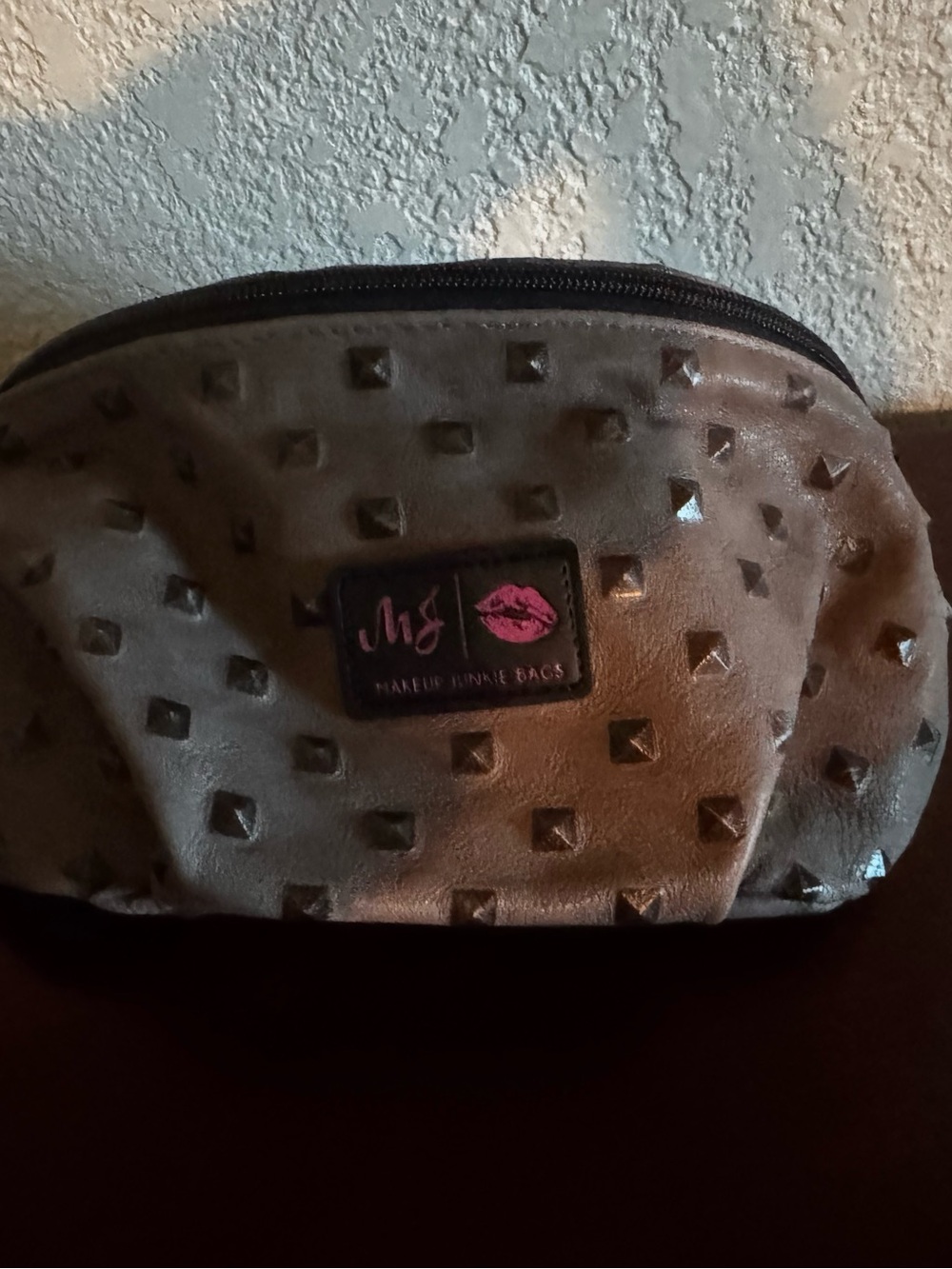 Brand New Makeup Junkie Genuine Leather Sidekick Bag
